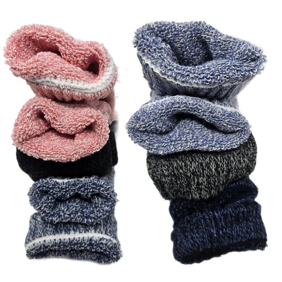 Women Winter Wool Socks Alpaca Solid Warm Boot Casual Thermal Thick 9-11 6-Pack - Picture 3 of 4
